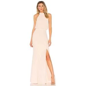 Likely NWT Women's Sleeveless Seam Slit Cameron Gown Dress Seashell Pink Size 12